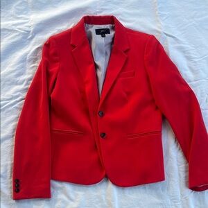 JCrew Red Blazer with Striped Lining